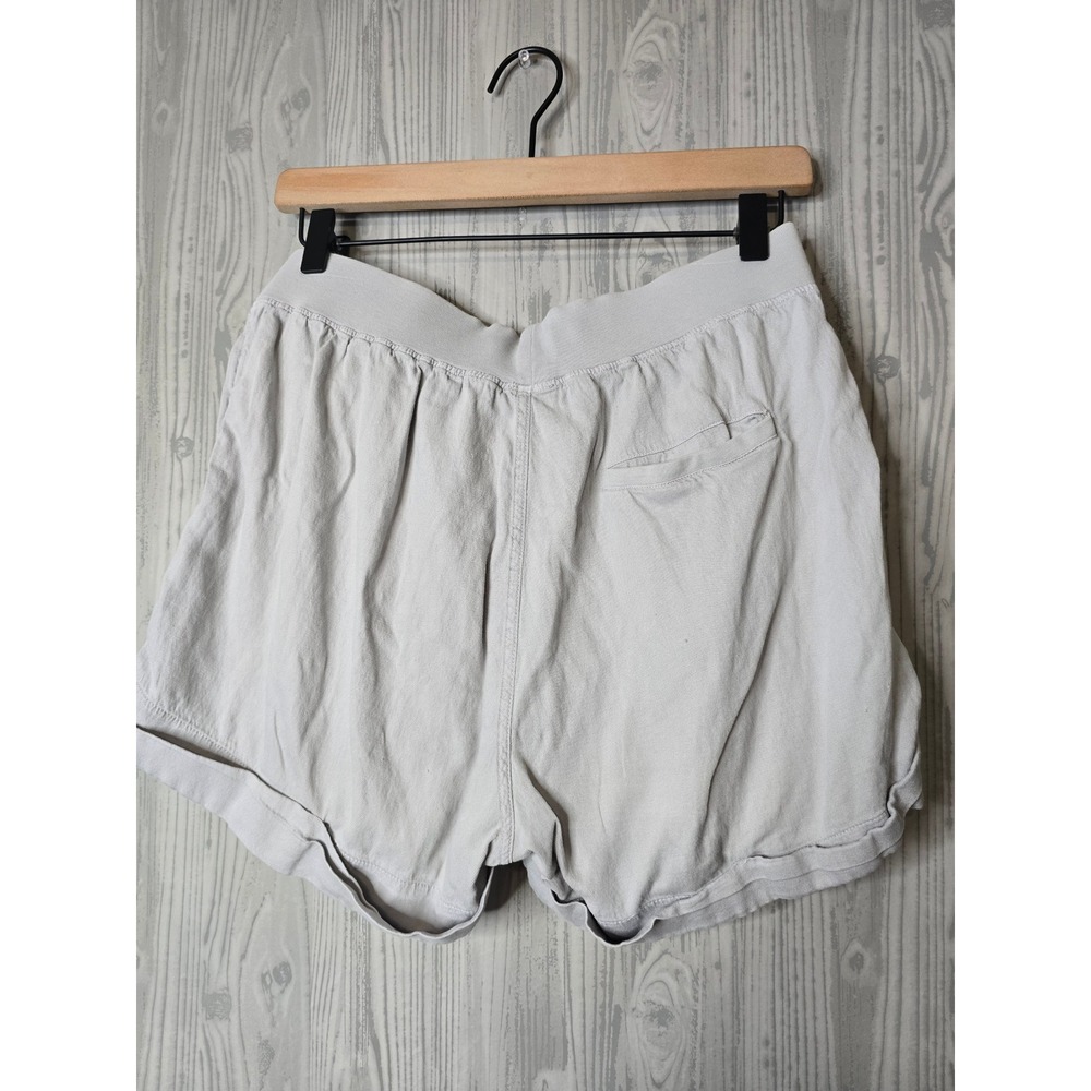 Faherty Brand Women Medium High Rise Elastic Waist Lounge Shorts Cuffed Gray - Picture 2 of 4